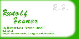 rudolf hesner business card